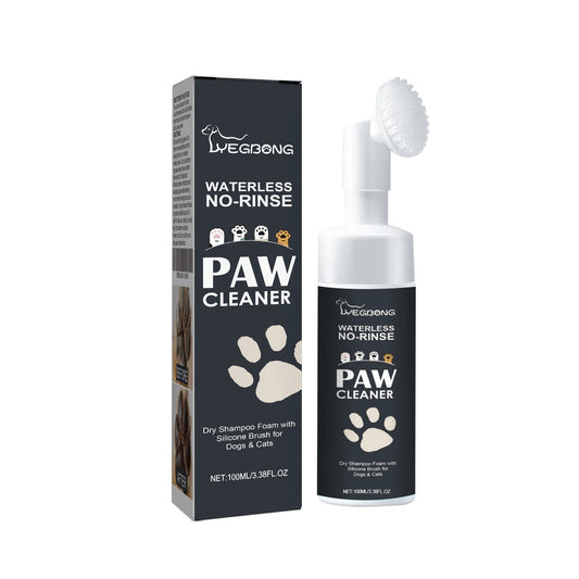 Pet Paw Foam Cleaner No-Rinse Dry Shampoo Foam with Brush
